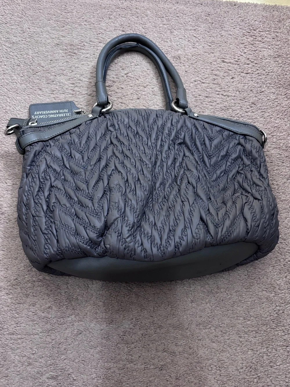 Coach Madison Nylon Grey Satchel - 70th Anniversary